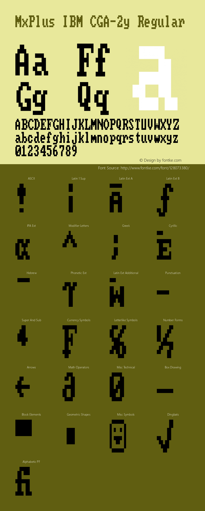 MxPlus IBM CGA-2y v2.2-2020-11 Font Sample