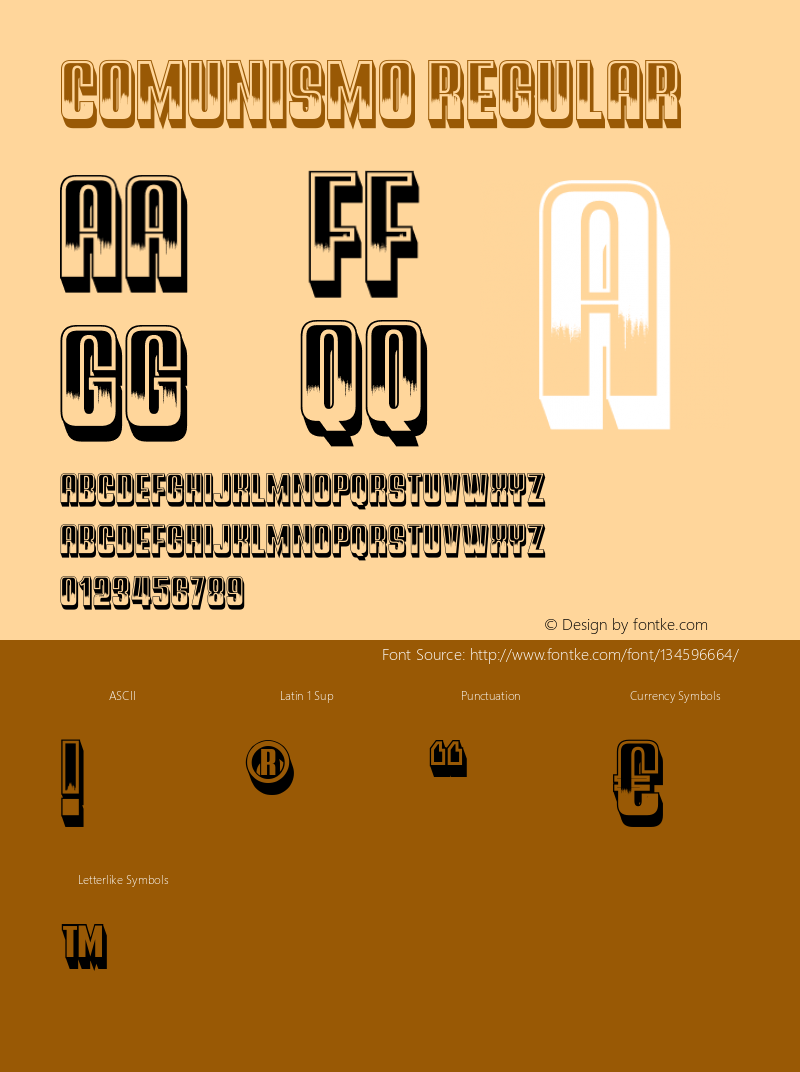 Comunismo Regular Version 1.000 Font Sample