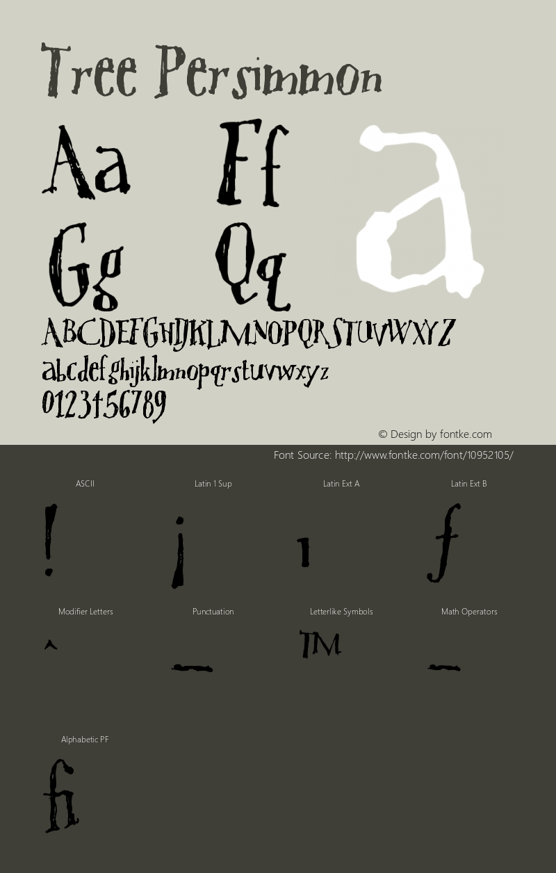 Tree Persimmon Version 001.000 Font Sample