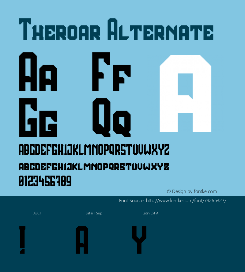 Theroar Alternate Version 1.008;Fontself Maker 3.5.1 Font Sample