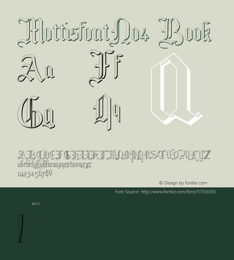 MottisfontNo4 Book Version 001.003 Font Sample