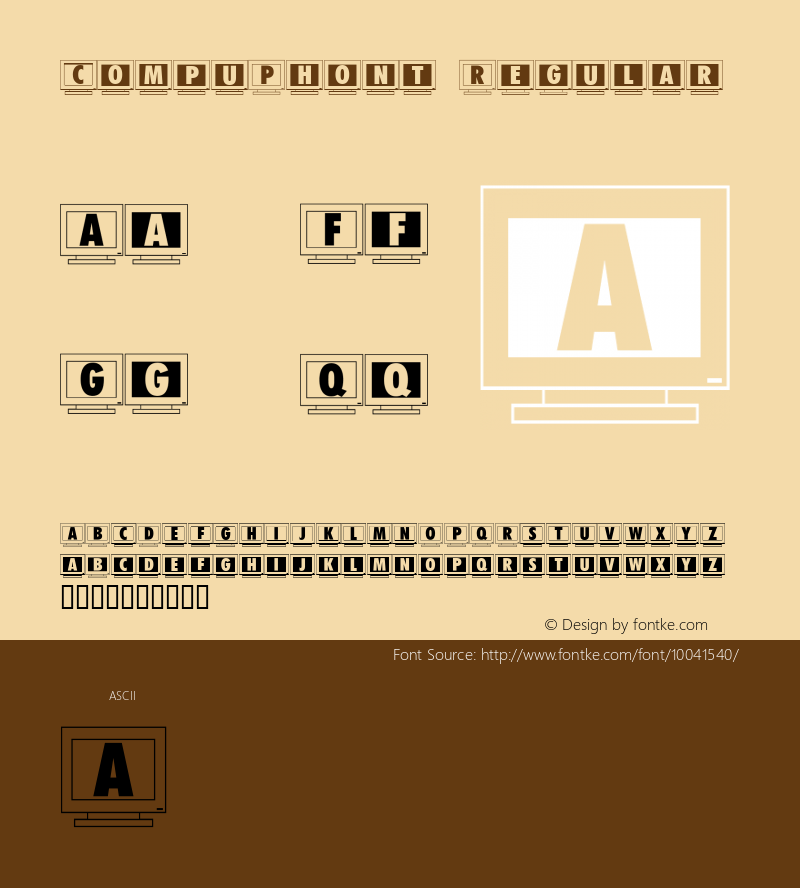 CompuPhont Regular Macromedia Fontographer 4.1 7/10/99 Font Sample