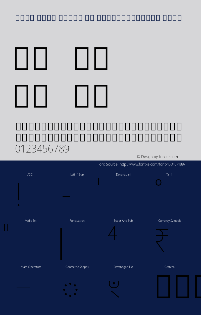 Noto Sans Tamil UI SemiCondensed Thin Version 2.001; ttfautohint (v1.8.4) -l 8 -r 50 -G 200 -x 14 -D taml -f none -a qsq -X 