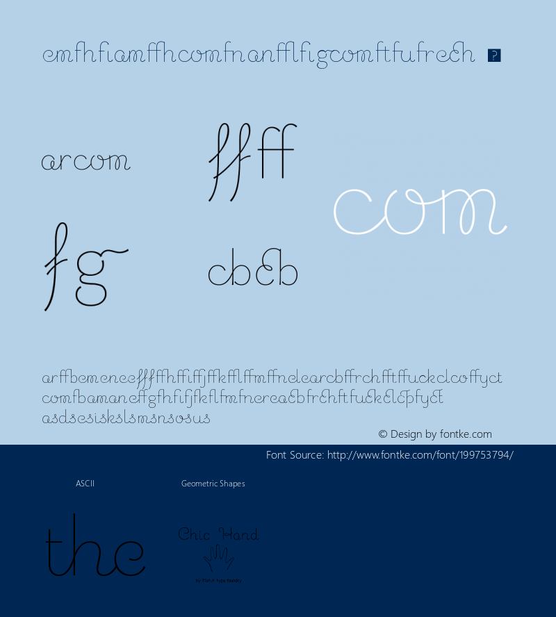 ☞ChicHandLigatures Version 1.200; ttfautohint (v1.5);com.myfonts.easy.flat-it.chic-hand.ligatures.wfkit2.version.3Nx2图片样张