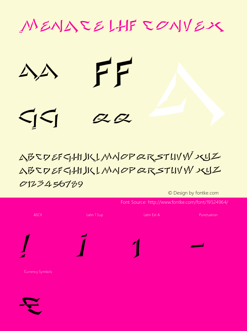 MenaceLHF-Convex Version 001.902 Font Sample