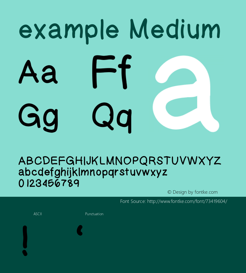 example Version 001.000 Font Sample
