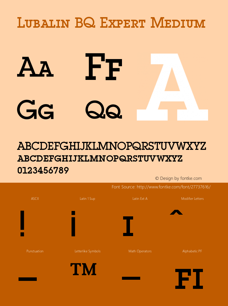 LubalinExpertBQ-MediumSC 001.000 Font Sample