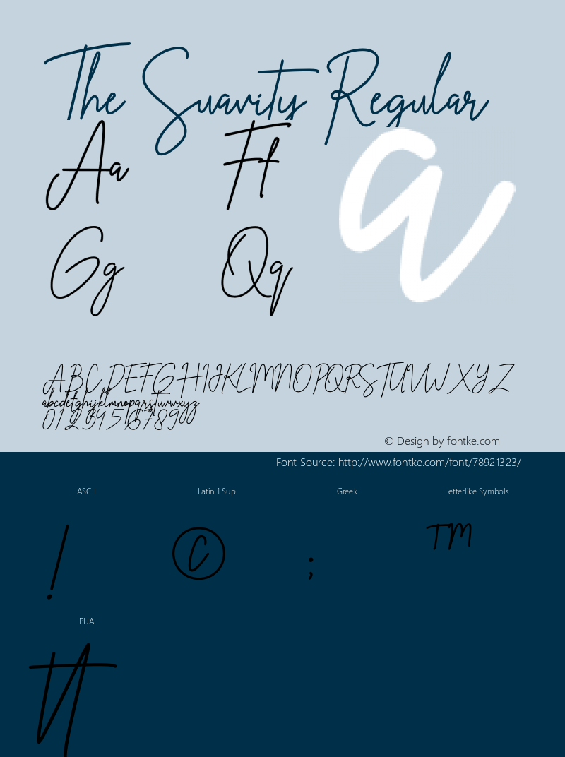 The Suavity Version 1.00;October 27, 2019;FontCreator 11.5.0.2430 32-bit Font Sample