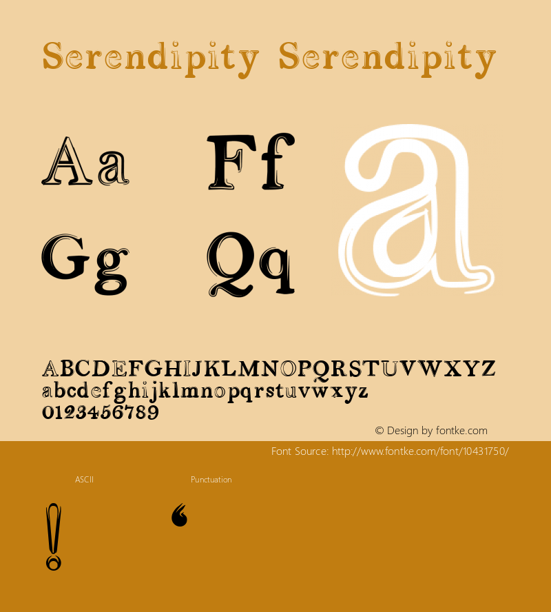 Serendipity Serendipity Unknown Font Sample