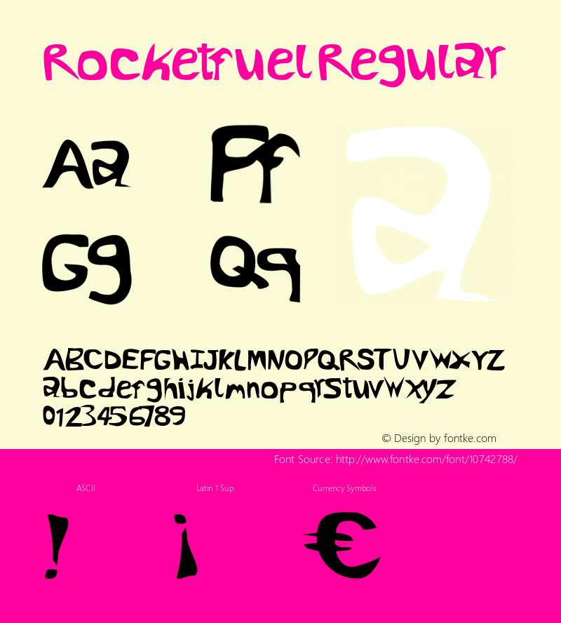 Rocketfuel Regular Version 0.27 Font Sample