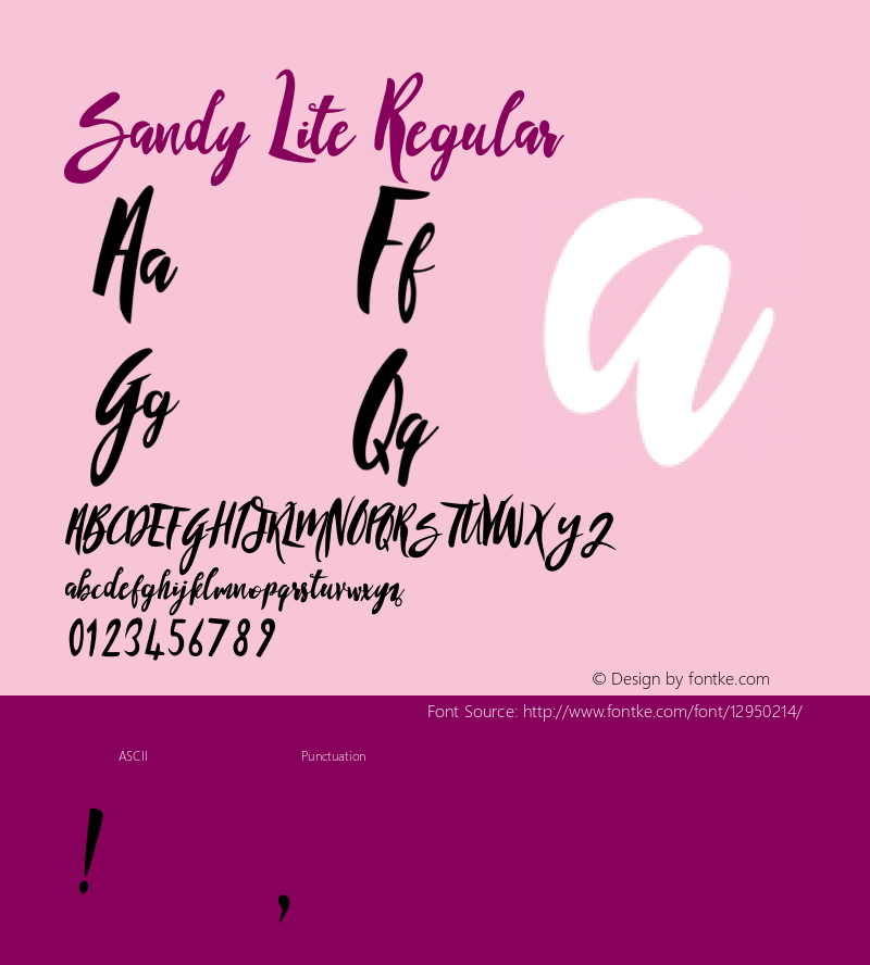 Sandy Lite Regular Version 1.000;PS 001.000;hotconv 1.0.88;makeotf.lib2.5.64775 Font Sample