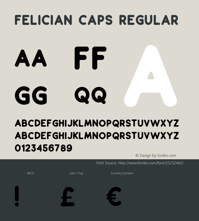 Felician Caps Version 1.000 Font Sample