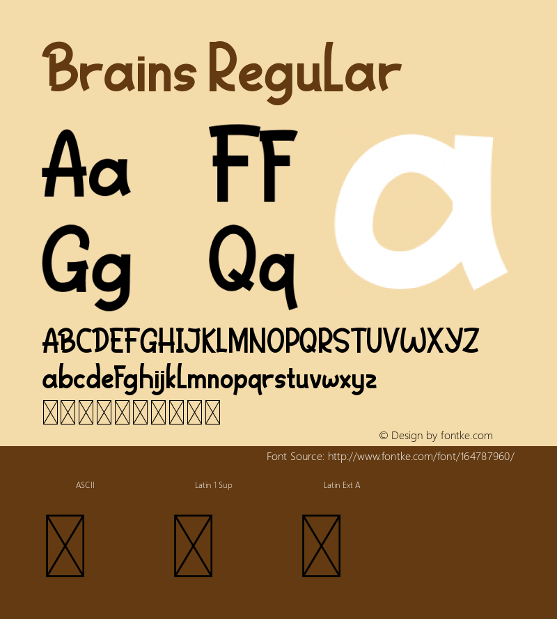 Brains Version 1.001;Fontself Maker 3.5.4 Font Sample