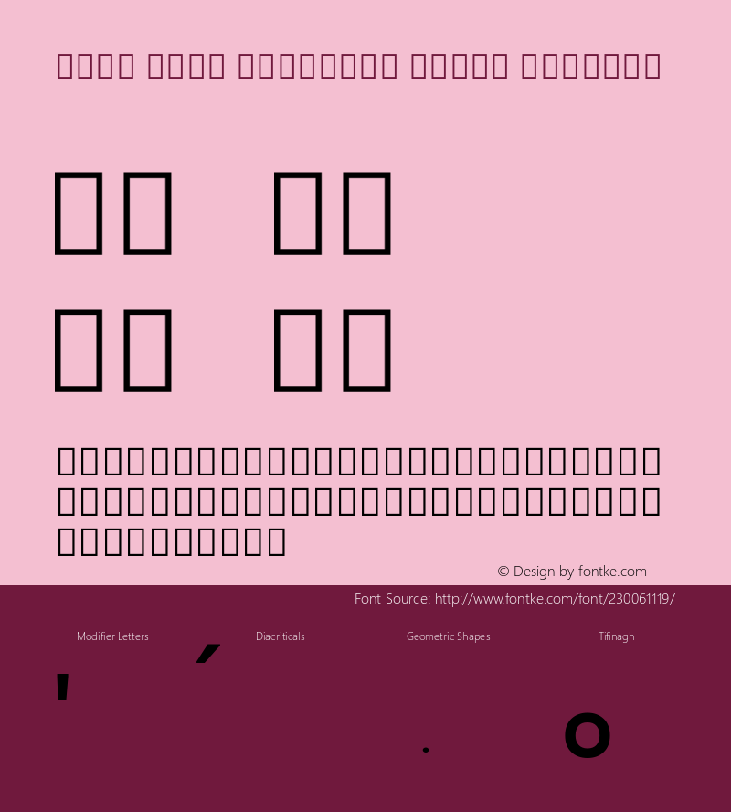 Noto Sans Tifinagh Adrar Regular Version 2.002; ttfautohint (v1.8) -l 8 -r 50 -G 200 -x 14 -D tfng -f none -a qsq -X 