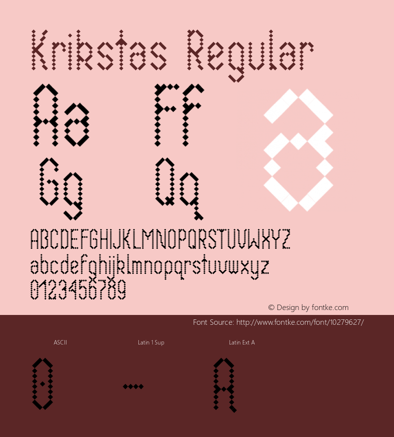 Krikstas Regular Version 1.000 2008 initial release Font Sample