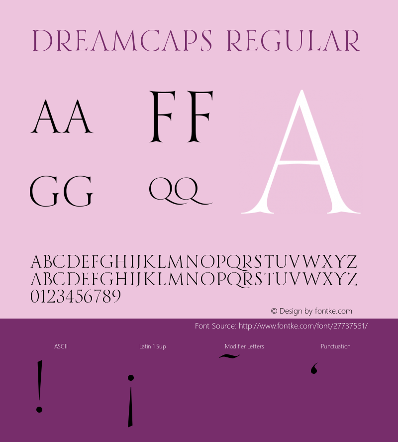 DreamCaps 1.000;com.myfonts.argentina-lian-types.dream-script.caps.wfkit2.47Pv Font Sample