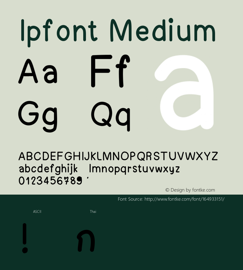 Ipfont Version 001.000 Font Sample