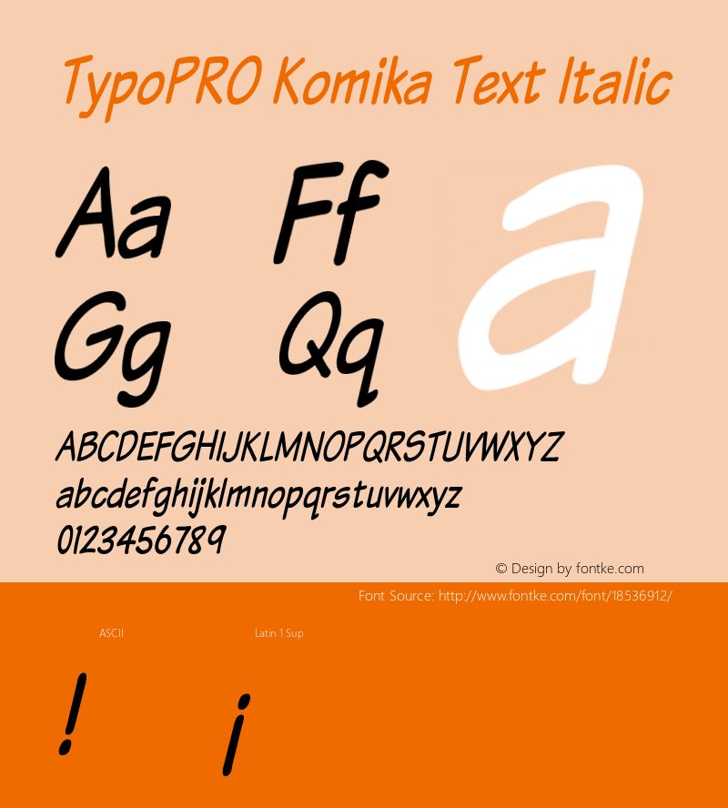 TypoPRO Komika Text Italic 2.0 Font Sample