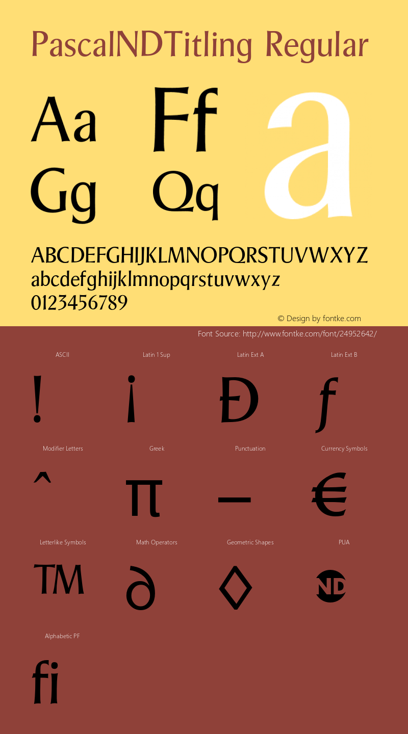 PascalNDTitling Version 1.10;com.myfonts.easy.neufville.pascal-nd.titling.wfkit2.version.2XS6 Font Sample