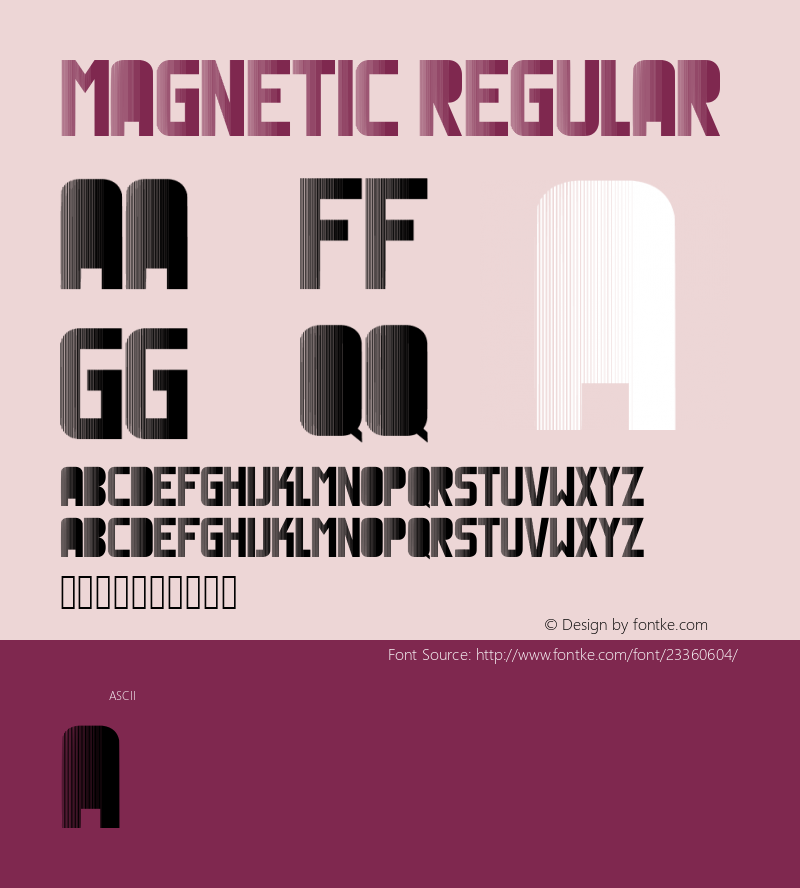 Magnetic Version 1 Font Sample