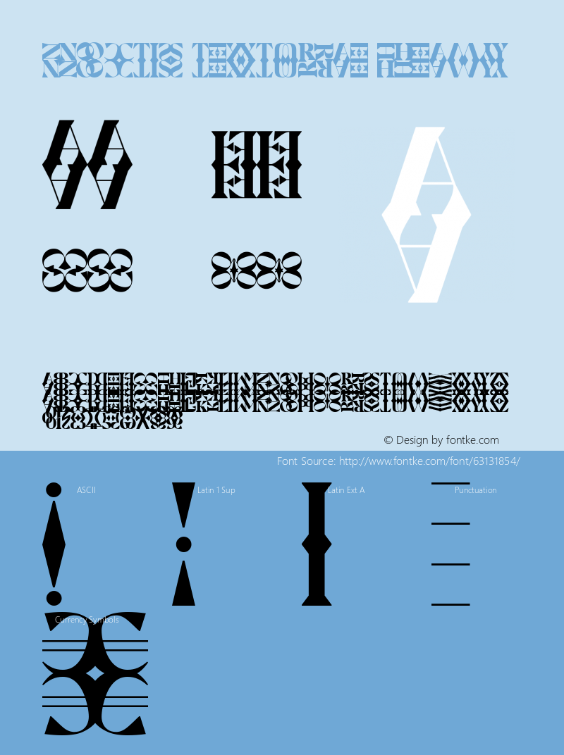 Noctis Texturae Heavy Version 1.000 Font Sample