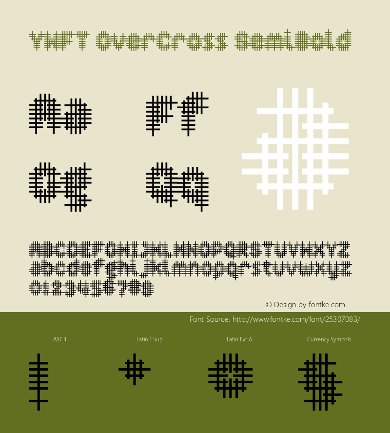 YWFTOverCross-SemiBold Version 001.000 Font Sample