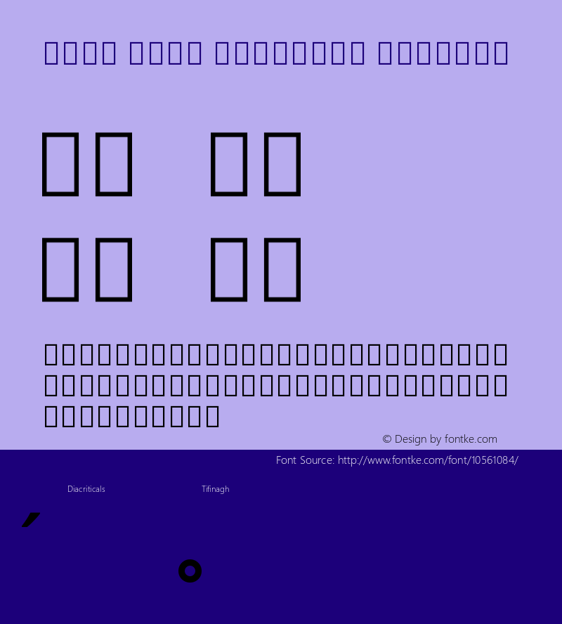 Noto Sans Tifinagh Regular Version 1.01 Font Sample