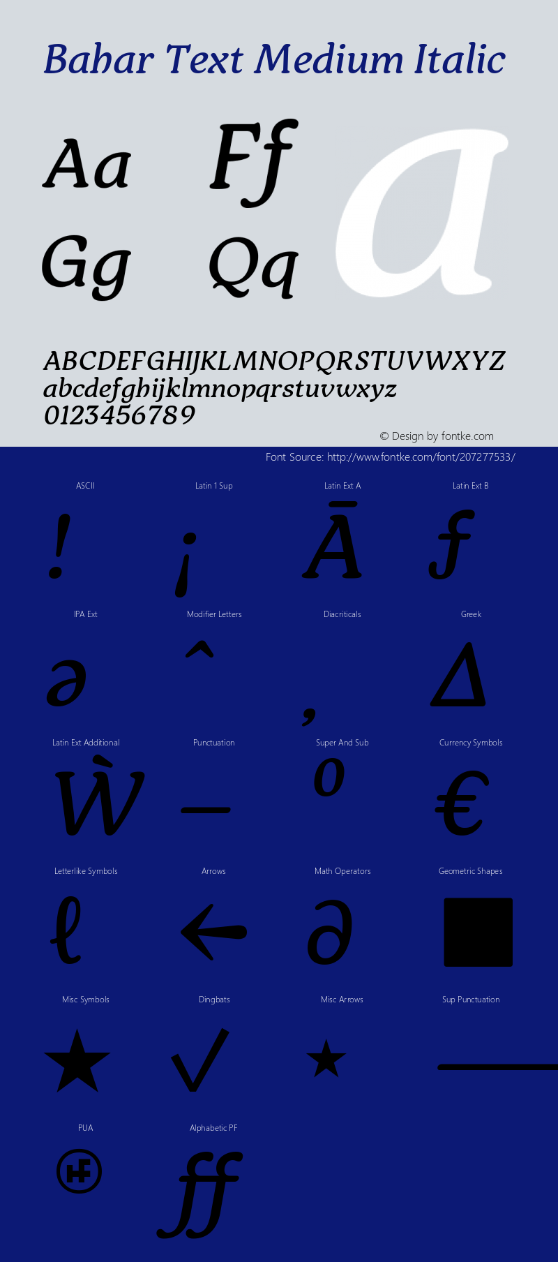 Bahar-TextMediumItalic 1.000图片样张