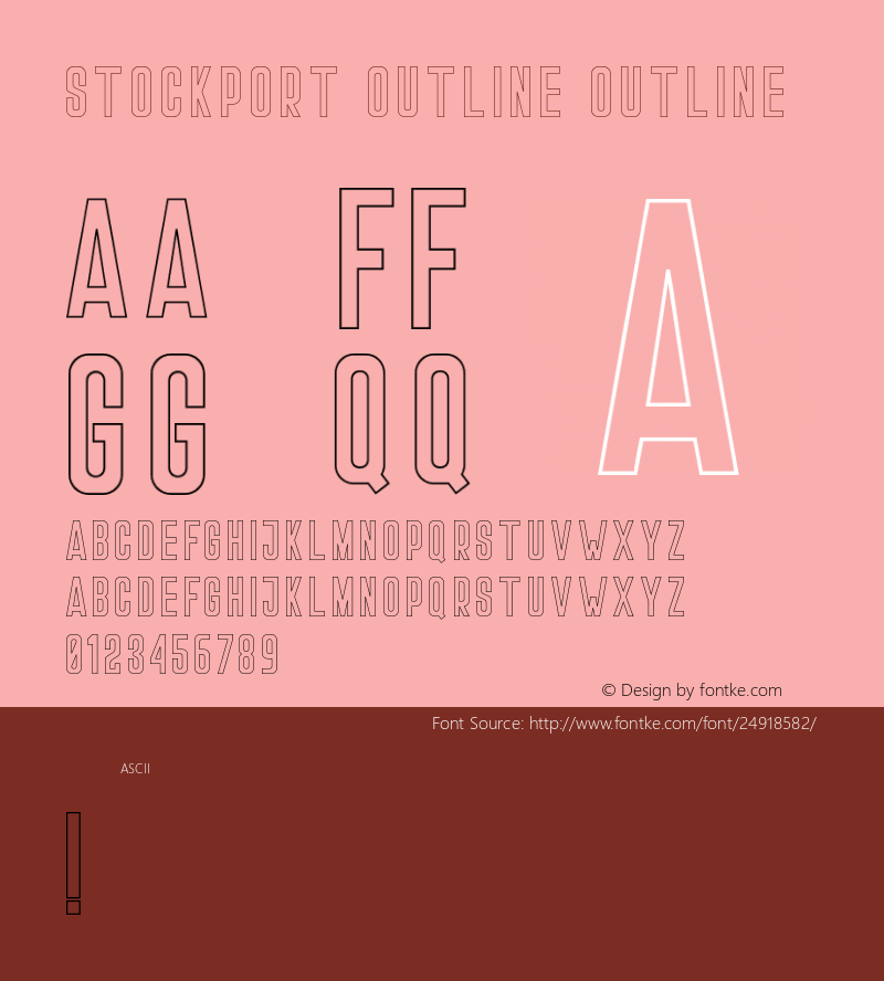 Stockport Outline Version 001.000 Font Sample