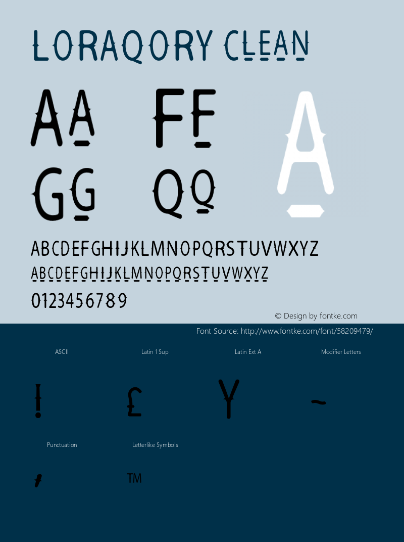 LORAQORY Clean Version 1.002;Fontself Maker 3.3.0 Font Sample