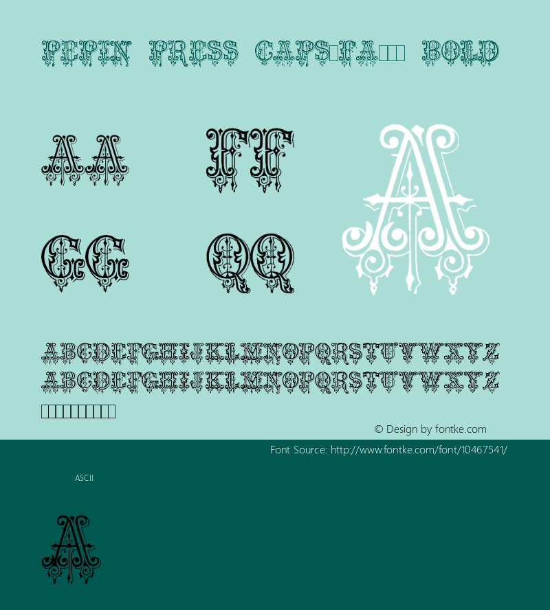 Pepin Press Caps-FA188 Bold Version 2.00 February 13, 2011 Font Sample