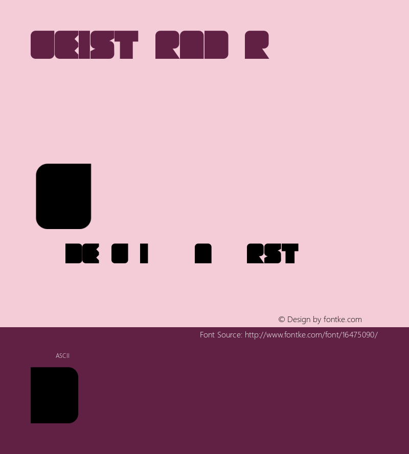 GEIST RND Regular Version 1.000 2006 initial release Font Sample