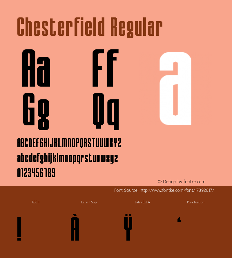 Chesterfield Regular Version 1.0 Font Sample