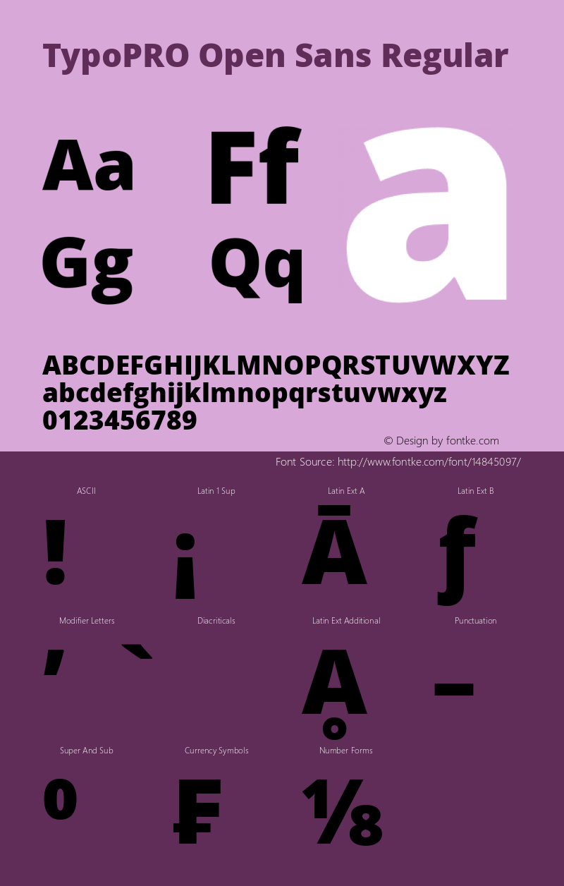 TypoPRO Open Sans Regular Version 1.10 Font Sample