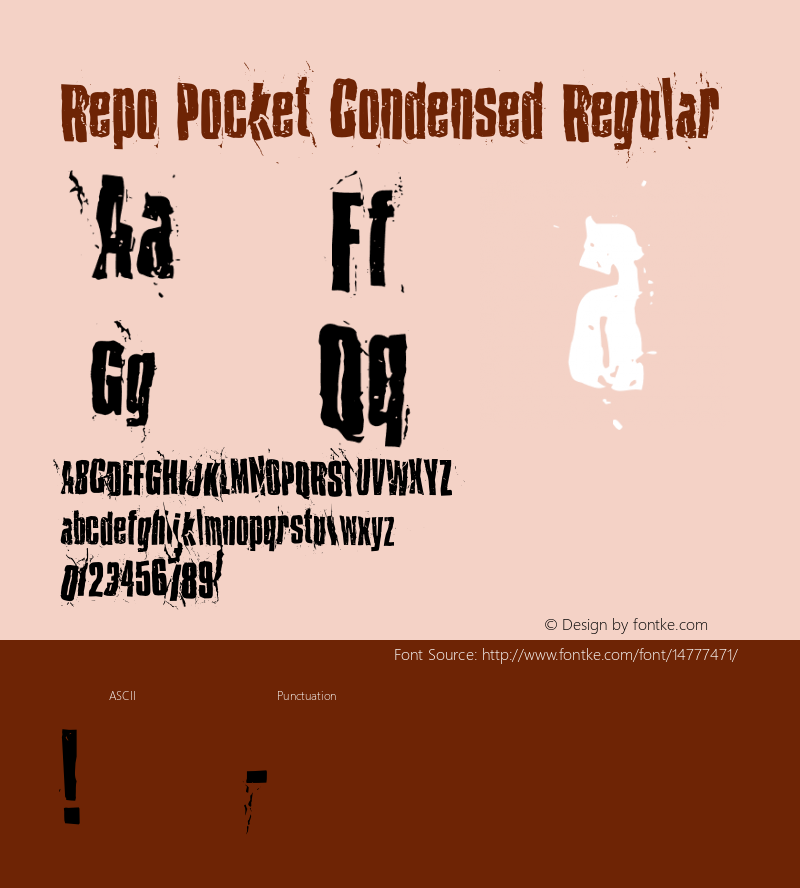 Repo Pocket Condensed Regular Version 2.100 Font Sample