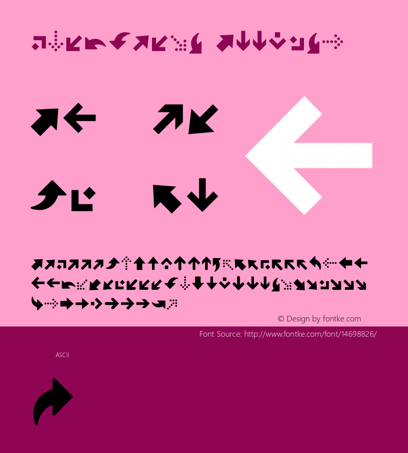 ClickBits-Arrows1 ☞ Version 1.000;PS 001.000;hotconv 1.0.38;com.myfonts.fonthead.click-bits.arrows-1.wfkit2.2ANX Font Sample