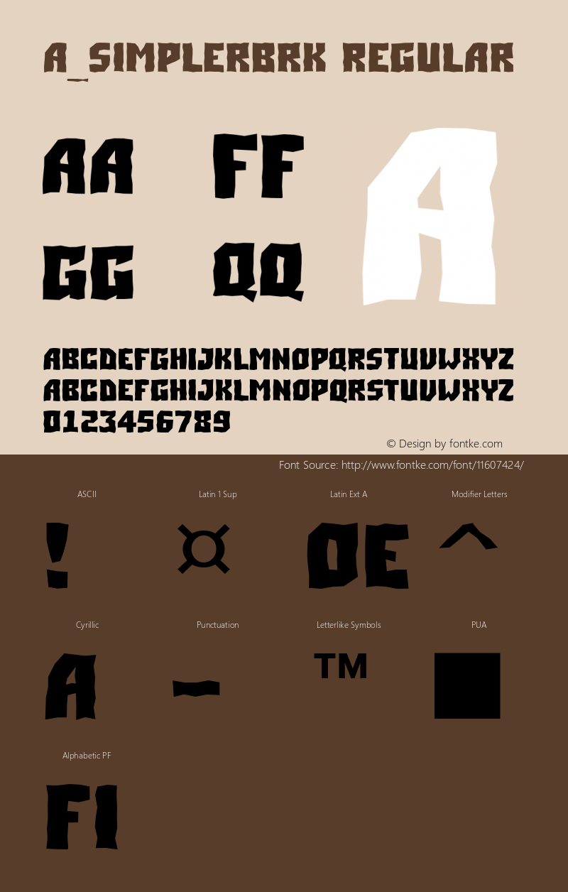 a_SimplerBrk Regular 01.03 Font Sample