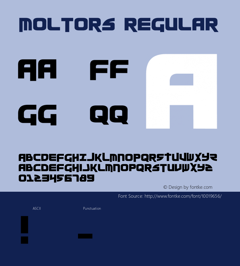 Moltors Regular 1 Font Sample