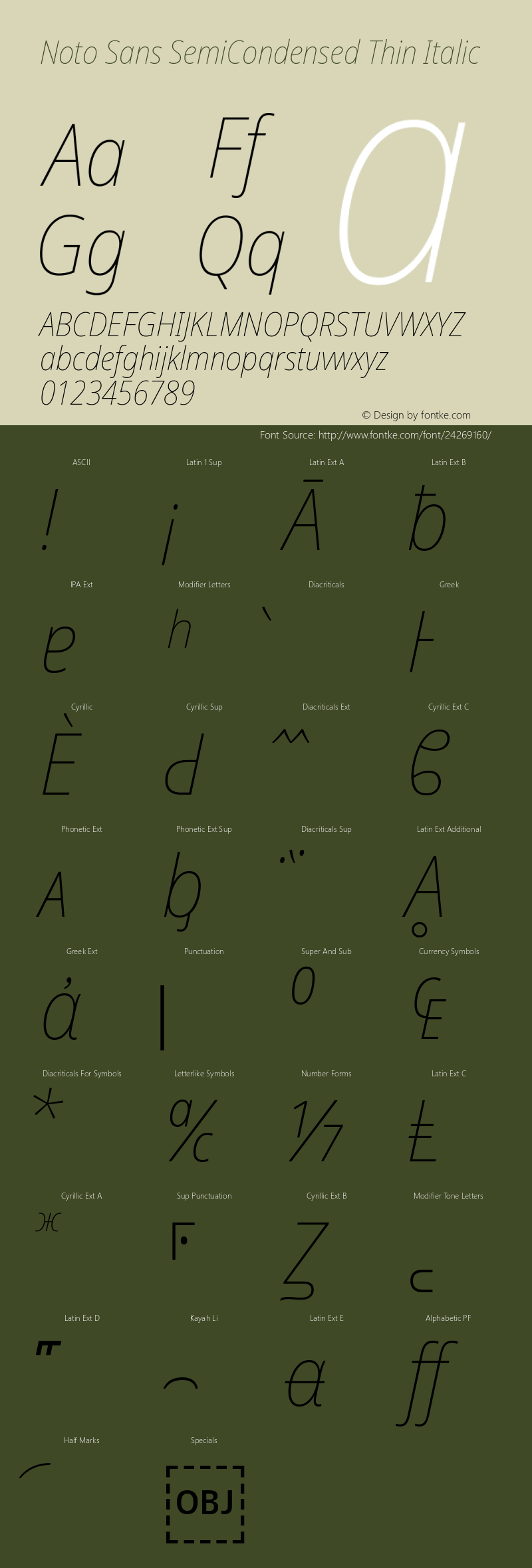 Noto Sans SemiCondensed Thin Italic Version 2.000;GOOG;noto-source:20170915:90ef993387c0; ttfautohint (v1.7) Font Sample