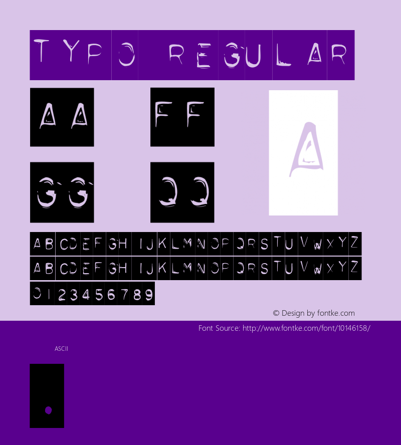 Typo Regular Version 001.000 Font Sample