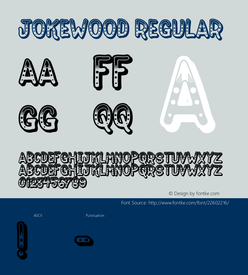 Jokewood Macromedia Fontographer 4.1.3 3/17/02 Font Sample