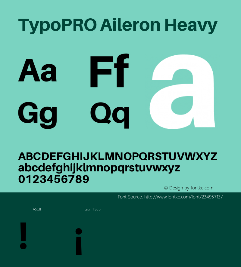 TypoPRO Aileron Heavy Version 1.102;PS 001.102;hotconv 1.0.70;makeotf.lib2.5.58329 Font Sample