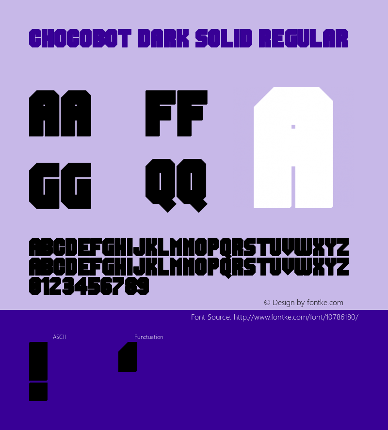 Chocobot Dark Solid Regular Version 1.0 Font Sample