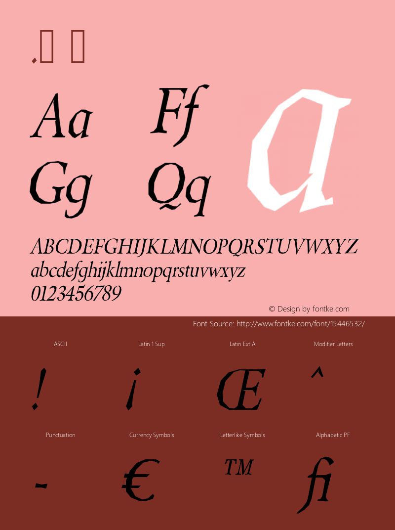 .  Version 3.100 Font Sample