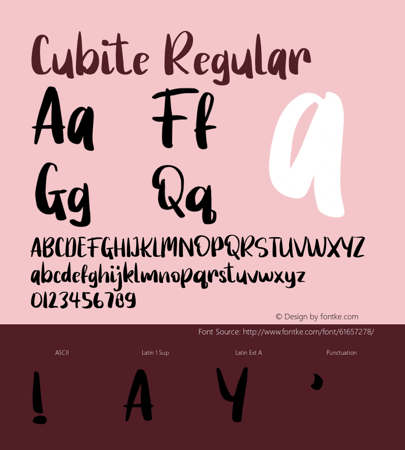 Cubite Version 1.001;Fontself Maker 3.5.1 Font Sample