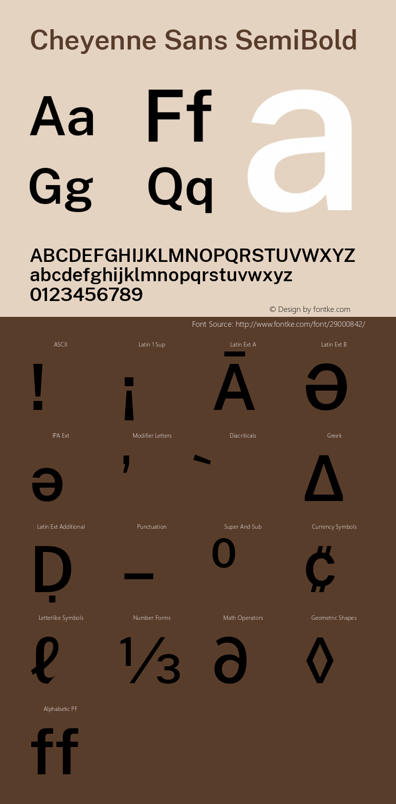 Cheyenne Sans SemiBold Version 1.00;March 29, 2019;FontCreator 11.5.0.2425 64-bit Font Sample