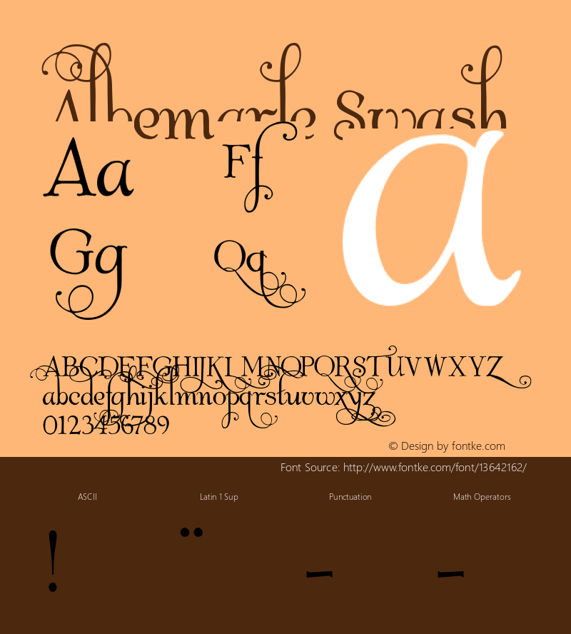 Albemarle Swash 001.001 Font Sample