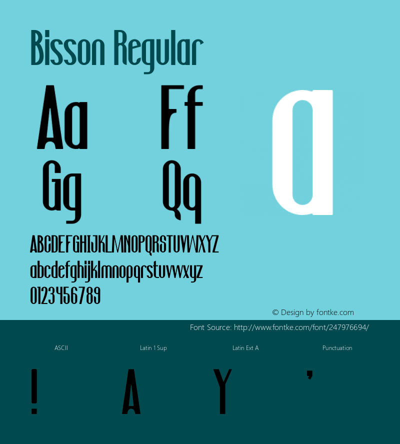 Bisson Version 1.001;Fontself Maker 3.5.7图片样张