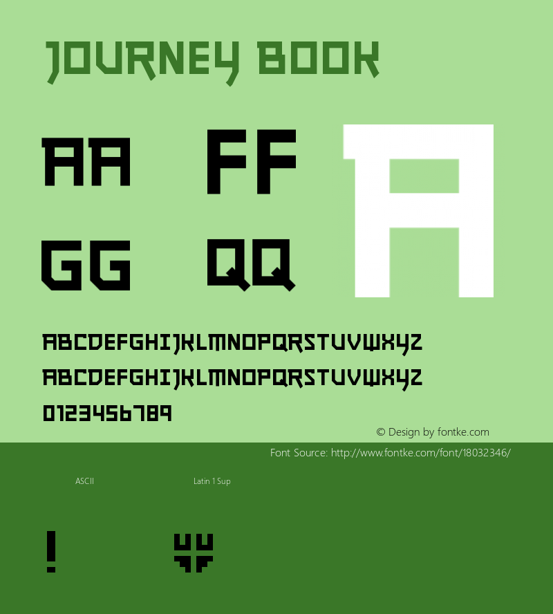 journey Book Version 1.0 Font Sample