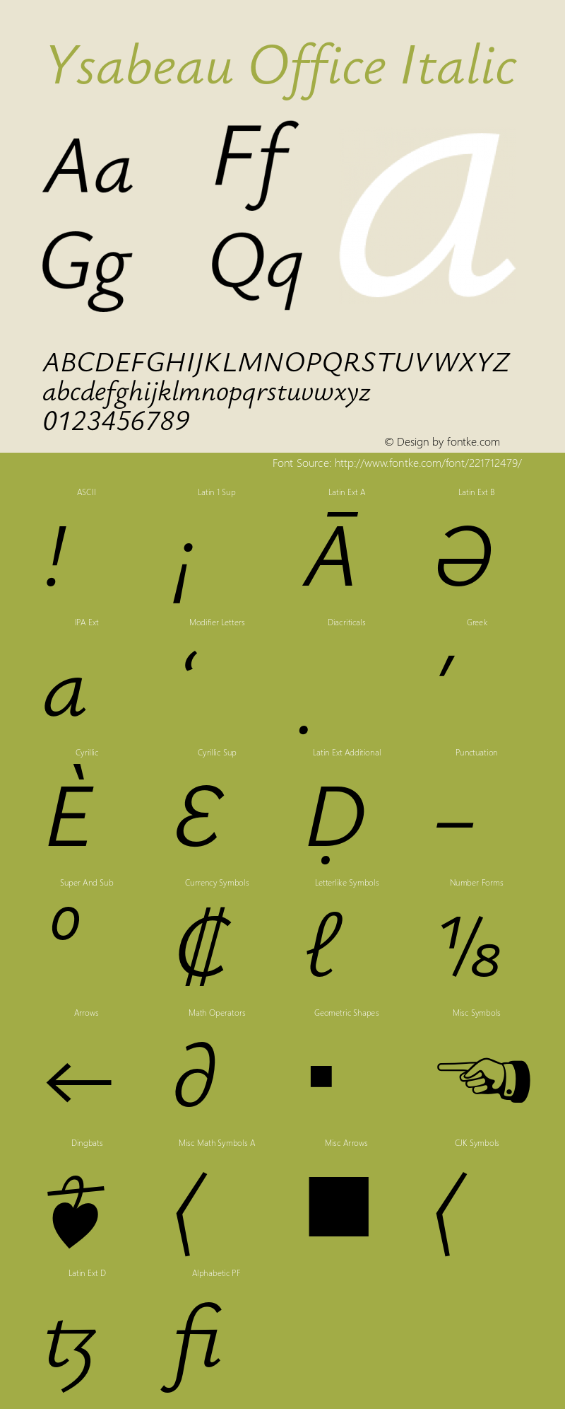 Ysabeau Office Italic Version 1.000;FEAKit 1.0图片样张